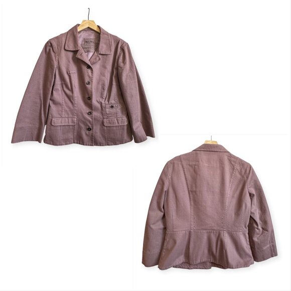 Miu Miu Archival Denim Squad Utility Jacket Garment-Dyed Mauve IT 44 - Picture 15 of 15